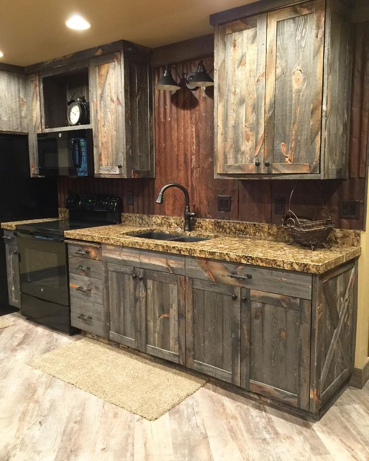 reclaimed wood cabinets
