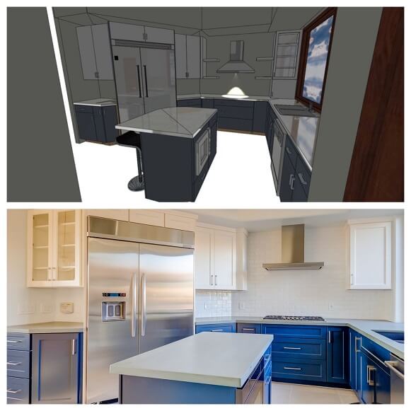 1. Before and After design of Boulders HKD Kitchen 1