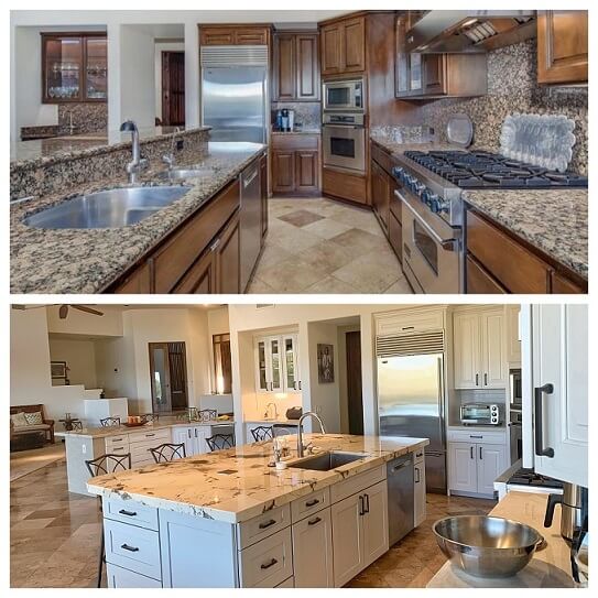 before and after of Boulders HKD Kitchen 3.1