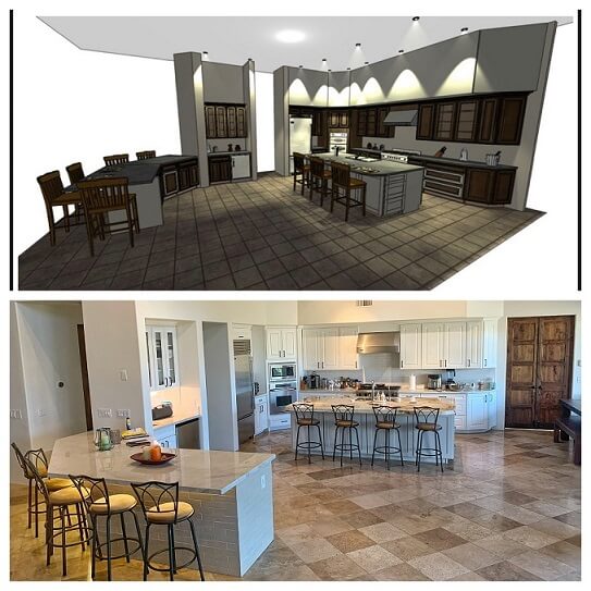 before and after of Boulders HKD Kitchen 3.4
