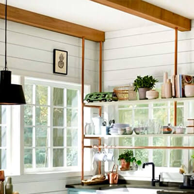 white kitchen interior modern farmhouse