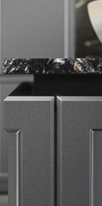 Dark gray UV Finishes Cabinet