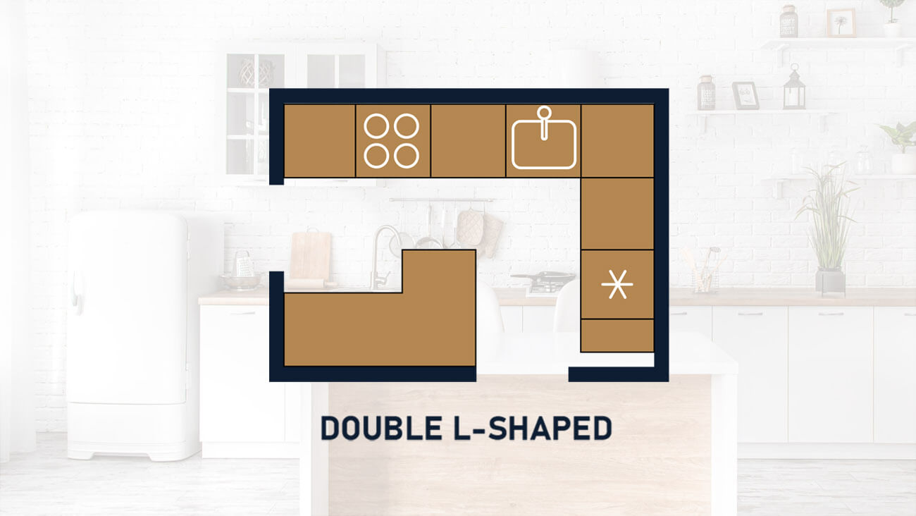 Double L-shape kitchen illustration