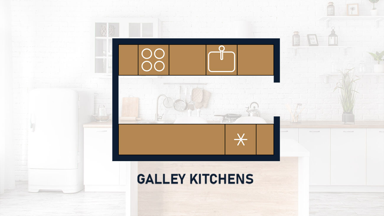 Galley kitchen illustration