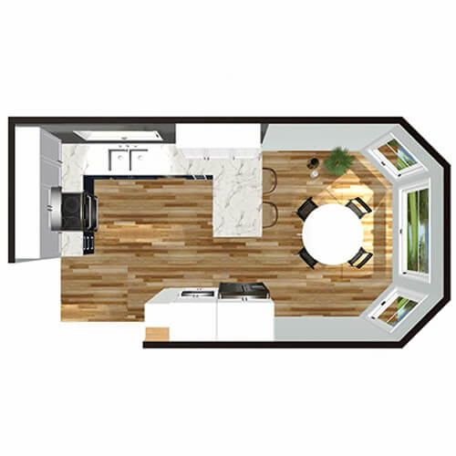 simple kitchen layout