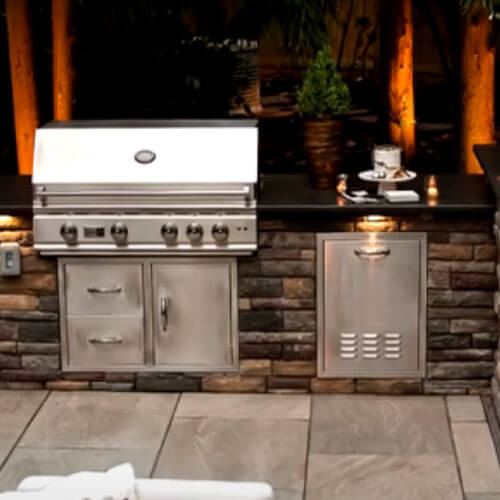 Weather resistant outdoor kitchen