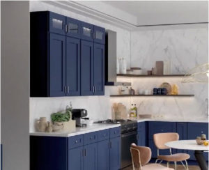 blue shaker cabinets for kitchen