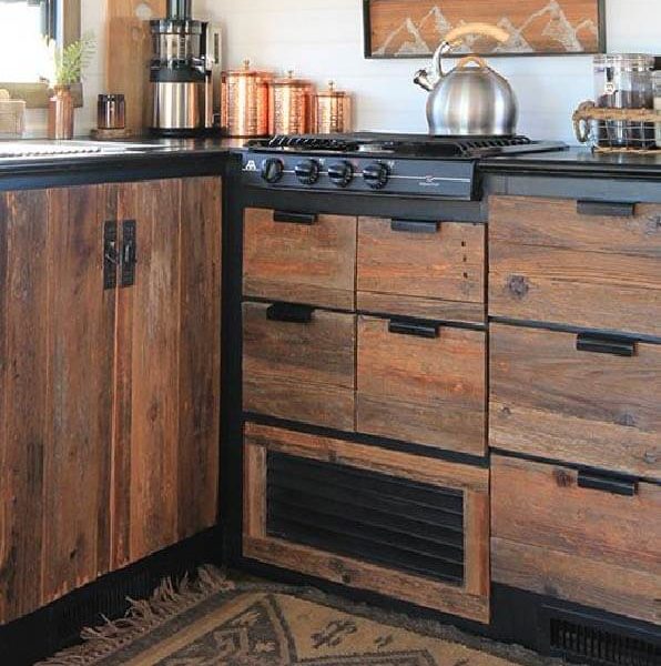 reclaimed kitchen wood cabinets 1