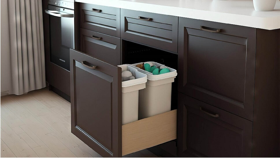 Pull-out Bins Kitchen Cabinets