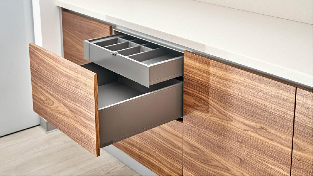 Well-designed kitchen cabinets