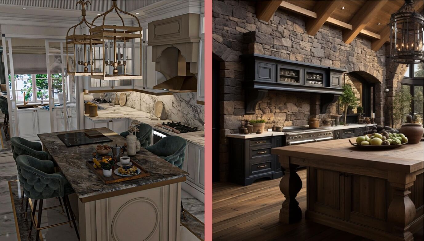 Italian Kitchen VS Tuscan Kitchen Style comparison